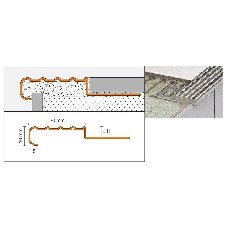 TREP-E 13 mm INOX TRAMO 2,5 ml1